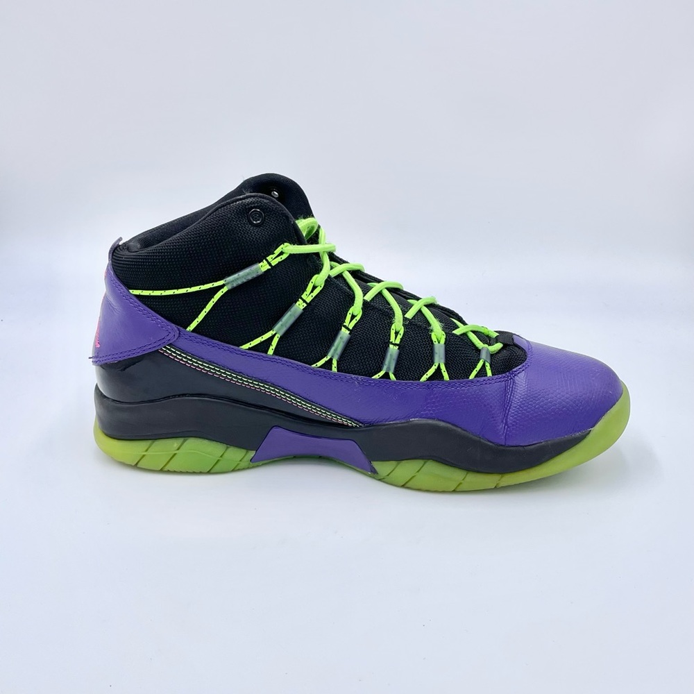 Nike Jordan Prime Flight 616846-018 Purple Black Green Sneakers Men’s Size 8.5 - Picture 8 of 11